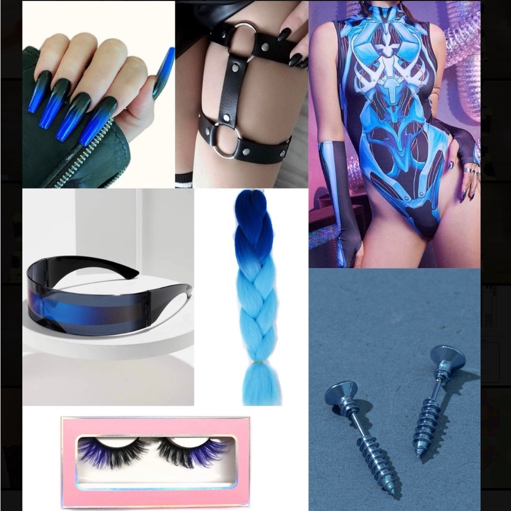 Blue Space X-Ray Full Rave Outfit